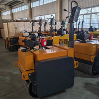 Mini rouleau compresseur 0,5 tonne 0,6 tonne à double tambour pour asphalte, petite machine vibrante pour le compactage des routes