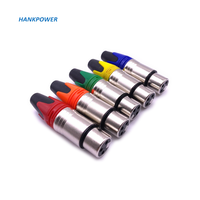 Connecteur XLR mâle et femelle coloré, 1 pièce, 3 broches, adaptateur, prise pour câble de Microphone