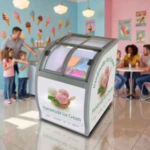 Vitrine Réfrigérée Commerciale YINZHENG pour Crèmes Glacées et Gelatos Italiens, Congélateur à Refroidissement Direct - Product Image 1
