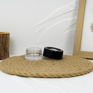 Mini 3g 5g 7g 9g <b>Cream</b> Balm <b>Hemp</b> Flower Leaves Glass Jar with CR Cap - Product Image 5