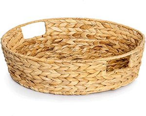 Jacinthe D'eau naturelle Tissé Panier Plateau Jacinthe D'eau Plateau de service De Luxe Articles Pour Des Élites Mariages - Product Image 2