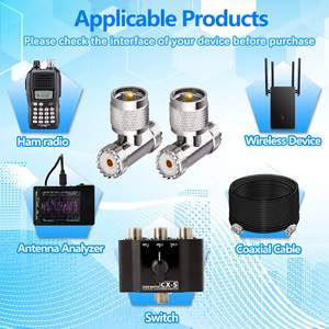 UHF-Stecker auf UHF-Buchse T-Stecker, Pl259 T-Stecker <span class=keywords><strong>PL</strong></span>-259 Koaxialkabel adapter SO239 Splitter für Amateurfunk CB-Antenne - Product Image 6