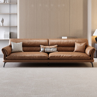 Canapé de réception de bureau style chinois moderne pour appartement, espace VIP professionnel, canapé de bureau en cuir avec table basse intégrée