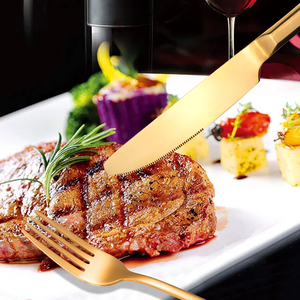 Ensemble de couverts en argent bon marché pour restaurant Cuillères à dîner Fourchettes et couteau Couverts en acier inoxydable - Product Image 3