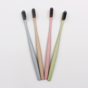 Cepillo de Dientes de Paja de Trigo Biodegradable Hecho a Medida, 18.9 cm, Cerdas Suaves, Manual, para Uso Doméstico, para Adultos - Product Image 2