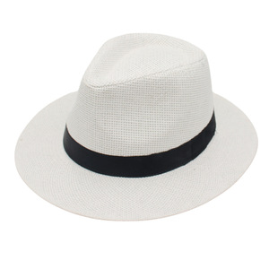 <span class=keywords><strong>Sombrero</strong></span> Fedora Panamá de césped Natural para hombre y <span class=keywords><strong>mujer</strong></span>, <span class=keywords><strong>sombrero</strong></span> de paja para playa, barato - Product Image 2