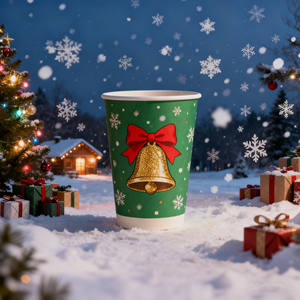 Wholesale Eco-Friendly Compostable PE Coated Double Wall Food-grade Disposable <strong>Christmas</strong> <strong>Paper</strong> <strong>Cups</strong> - Product Image 3