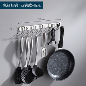 Stainless Steel Kitchen <b>Hooks</b> Wall Mounted No Drilling Required Durable Coat <b>Towel</b> <b>Hooks</b> For Bathroom Kitchen Door Use - Product Image 4
