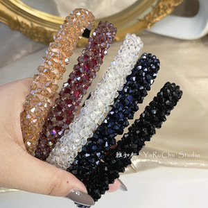 Accesorios para el cabello estilo coreano, diademas de cristal de moda entre las celebridades, pinzas para el cabello coreanas, diademas anchas con pedrería. - Product Image 5