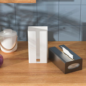 Hot Bán Hàng Kim Loại Nhà Bếp Chủ Hình Chữ Nhật Khăn Ăn Hộp Phòng Tắm Tường Núi Giấy Vệ Sinh Từ Mô Lưu Trữ Kệ - Product Image 3