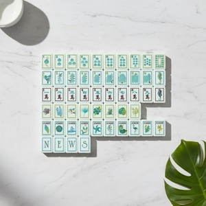 Juego de Mahjong Estilo Americano, Fichas Acrílicas Color Coral Coast Water Pearl, Diseño Artístico Moderno, Resistente al Agua, Ecológico, Entretenimiento - Product Image 2