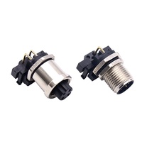 Conector de montaje PCB para sensor de automatización, M12, 5 pines, ángulo de Bcode