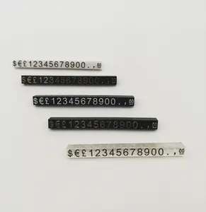 Магазин прозрачный черный пластик держатель ценника ювелирные изделия ценообразование номера розничный Ценник Дисплей куб