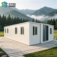 HYDH Maison et magasin modulaire pliable extensible en panneaux sandwich de 20 et 40 pieds pour usage hôtelier avec conception respirante