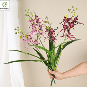 Alta qualità di stampa 3D artificiale vero tocco orchidea lattice <span class=keywords><strong>Aspidistra</strong></span> Cymbidium per la decorazione della casa di nozze - Product Image 3