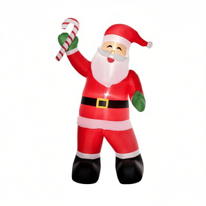 Santa Claus Inflable Navideño de 2.4 Metros para Decoración de Jardín, Modelo de PVC D0100XUDA07 - Product Image 1