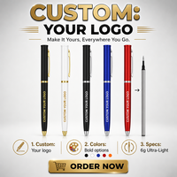 Stylo bille promotionnel LY7327 en plastique avec finitions métalliques or et argent pour cadeaux publicitaires d'entreprise