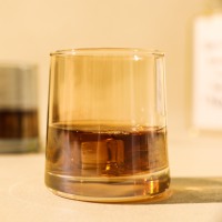 Verre à whisky et à vin en verre ambré de style américain, capacité 270 ml, pour bar et soirées