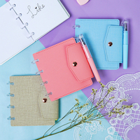 École En Gros Mini Budget Binder Pu Cash Enveloppe Argent Portefeuille Binder A7 Binder Portefeuille avec Fermeture Éclair