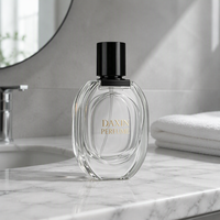 Flacons de parfum modernes emboîtables, faible MOQ, emballage cosmétique vide, flacon de parfum de luxe 50 ml en verre avec boîte