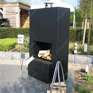 โต๊ะเตาย่างโลหะทันสมัยสำหรับกลางแจ้งระเบียงห้องครัวหลุมเผาไม้พร้อมเหล็กคอร์เทนสำหรับการตั้งแคมป์และงานปาร์ตี้ - Product Image 4