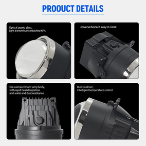 <span class=keywords><strong>Cencer</strong></span> 12V 40W 4500K Bi Xenon LED Phare antibrouillard avec lentille de projecteur IP67 Étanche Adaptation universelle Tout-terrain - Product Image 5