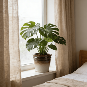 Grand pot de fleurs en céramique émaillée de style américain, trois tons, design dégradé noir-brun-beige, écologique, durable, pour intérieur - Product Image 1