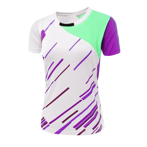 Camisetas Casuales Sublimadas de Lona 100% Poliéster, Última Llegada 2023, Servicio OEM para Mujer, Tallas Grandes, Corte Corto, Logotipo Bordado - Product Image 3