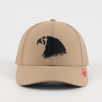 Casquette de baseball en polyester perforée au laser, imperméable, BSCI, vente en gros, personnalisable, unisexe, pour le sport en plein air, broderie de haute qualité