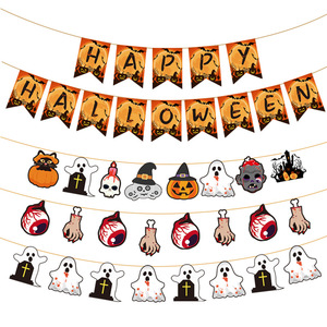 Banderas para fiestas de Halloween, decoraciones rectangulares personalizadas impresas para celebraciones festivas - Product Image 5