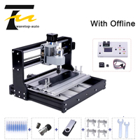 Mesin Router CNC Pengukir Laser 3018 PRO, Mesin Router Mini DIY GRBL ER11 untuk Kayu PCB PVC dengan Pengontrol Offline