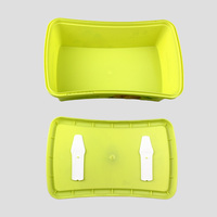 Conteneur alimentaire rectangulaire en plastique PP recyclable de haute qualité pour la vente en gros, 950 ml, pour emporter les aliments/la crème glacée