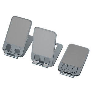 Support de téléphone mince en alliage d'aluminium, support de bureau pliable et portable pour diffusion en direct, support de poche multifonctionnel - Product Image 1