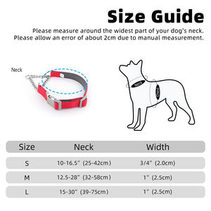 Collares de cadena para perros, cadena de metal a prueba de masticación, fuerte martingala, nailon reflectante ajustable para perros, collares al mejor precio - Product Image 6