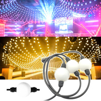 LED Crystal Magic RGB Pixel Ball Light 3D DMX Control Outdoor Club Decoration 360 Degree Pixel Ball Stage Lights String Indoor