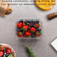 Kotak Kemasan Plastik Clamshell Murah untuk Buah Segar Stroberi dan Blueberry