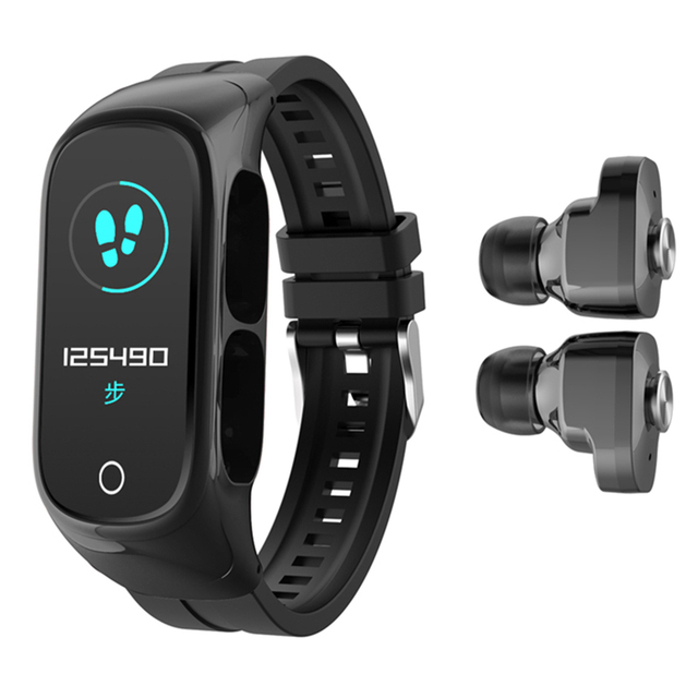 Hot Selling 2 in 1 Bt Dual Calling Messages Push Music Play Camera Smartwatch N8 Smart Watch With Tws Earbuds