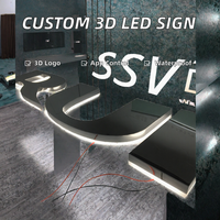 Panneau d'enseigne LED 3D personnalisé pour entreprise avec logo, en acrylique, étanche IP65, pour bureaux et bâtiments