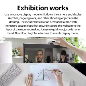 Logitech BRIO 500 HD 1080P ไมโครโฟนภายใน, โหมดการแสดงกรอบอัตโนมัติเซ็นเซอร์ภาพกล้องถ่ายทอดสด - Product Image 4