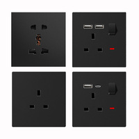 Prise murale PC 10A en gros avec ports USB-C, design moderne pour hôtel, salon, chambre à coucher, utilisation électrique, compatible Wi-Fi