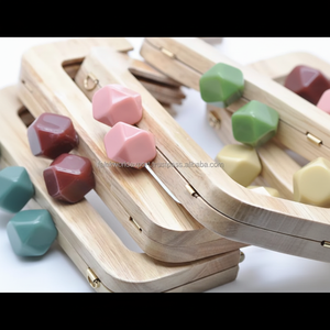 Marco de madera natural de lujo de Falak World Export con mango hecho a mano para bolsas de mano Suministro de accesorios de malla - Product Image 1