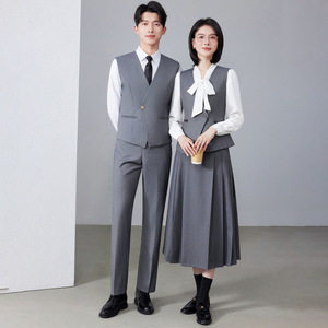 Professional Suits For Men And Women Executive Formal Wear Hotel Reception Uniform Midi Skirt Business Workwear Unisex Summer - Product Image 4