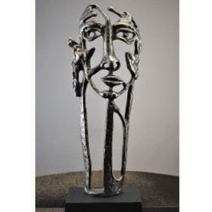 Juego de 2 Jarrones Decorativos de Metal, Forma Irregular, Acabado Dorado y Plateado, Adornos Modernos para el Hogar - Product Image 2