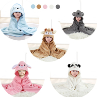 Ensemble de serviettes de bain à capuche motif Poncho super absorbant doux respirant poussette d'emmaillotage pour enfants utiliser salle de bain pour nouveau-nés