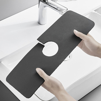 Robinet de cuisine poignée de robinet en silicone noir mat plateau de receveur d'égouttement tapis absorbant séchage rapide