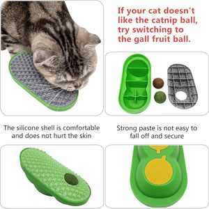 High-Interactive Cat Chew <b>Toys</b> Durable Avocado & Catnip Ball <b>Set</b> for Cats & Dogs Rotating Design for Teeth <b>Cleaning</b> & Grinding - Product Image 5
