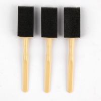 Brosse en mousse multi-usages OEM personnalisée pour nettoyage de grille d'aération de voiture, pinceau à pigments artistiques, tampon, export, vente en gros, marque HLLFOAM, longue portée