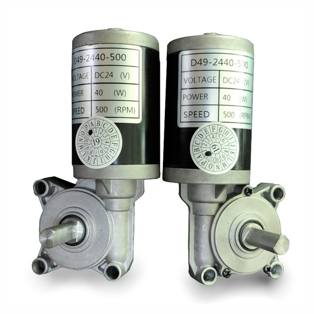 Customize 8mm 10mm Hex Shape Shaft 30W 40W 50W Torque 4Nm Worm Gear Engine 500 Rpm 12V Dc Motor