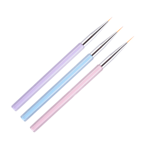 3Pcs Wood Handle Dual Art Nail Liner Brush <b>Set</b> Nylon Hair Acrylic <b>Paint</b> Detail Brushes Private Label 35g Pack - Product Image 2