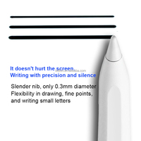 Stylet capacitif actif en métal avec attraction magnétique et pointe remplaçable pour iPad Pro/Win/tablettes Android et téléphones mobiles